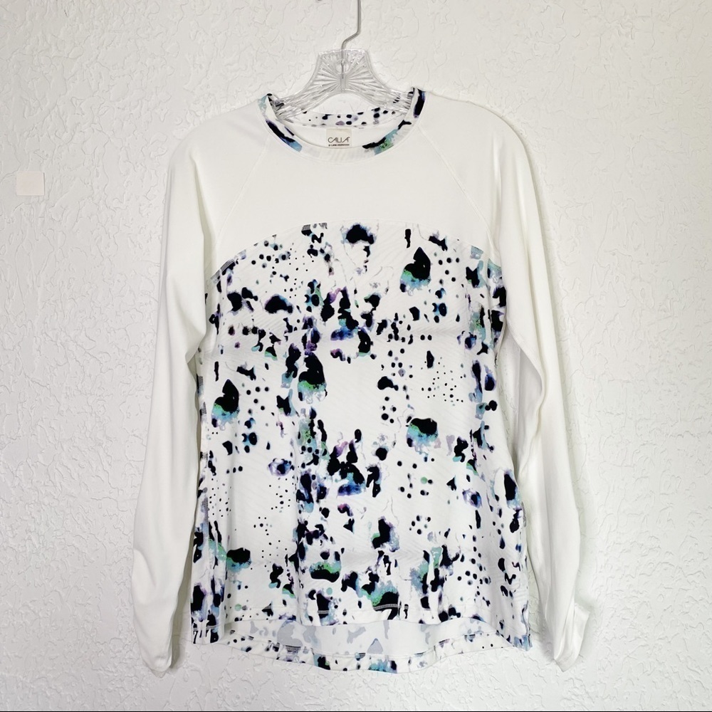 Calia Carrie Underwood White Long Sleeve Rash Guard Swimsuit top Size M - Picture 4 of 11